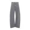 Lemaire Twisted Belted High Waist Jeans In Blue