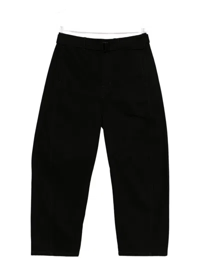Lemaire Twisted Belted Jeans In Black