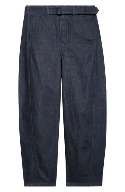 Lemaire Twisted Belted Jeans In Blue