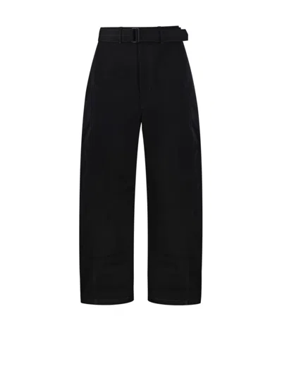 Lemaire Twisted Belted Pant In Black