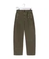 Lemaire Twisted Denim Cotton Jeans In Green
