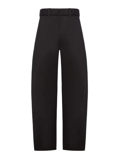 Lemaire Twisted Belted Pants In Black