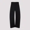 Lemaire High-waisted Wide-leg Black Trousers With Tailored Belt In Black