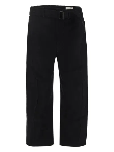 Lemaire Twisted Belted Pants In Black