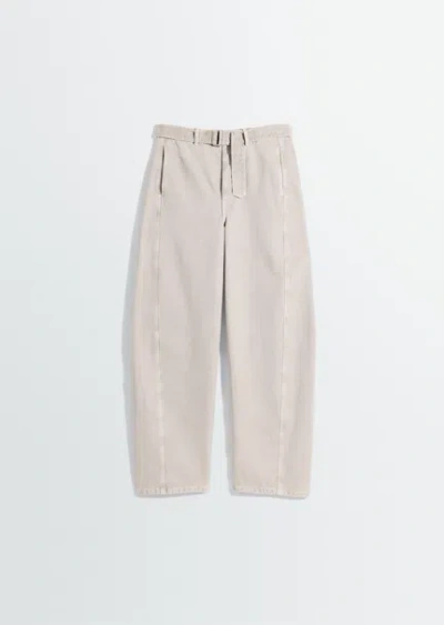 Lemaire Twisted Belted Pants In Neutral