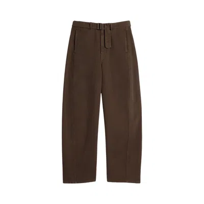 Pre-owned Lemaire Twisted Belted Pants 'cacao' | Brown | Women's Size S