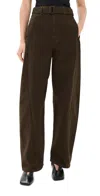 Lemaire Twisted Belted Pants Espresso In Espresso