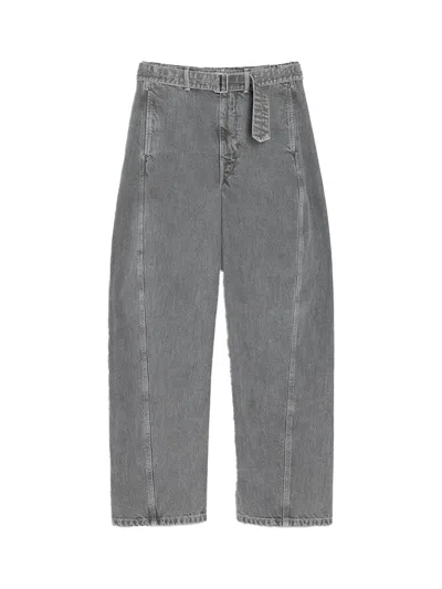 LEMAIRE LEMAIRE TWISTED BELTED PANTS HEATHER