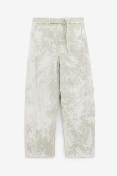 Lemaire Twisted Belted Trousers In Ice