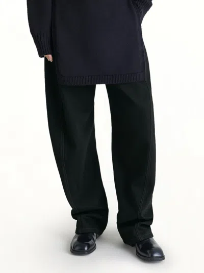 Lemaire Twisted Belted Pants In Black / M