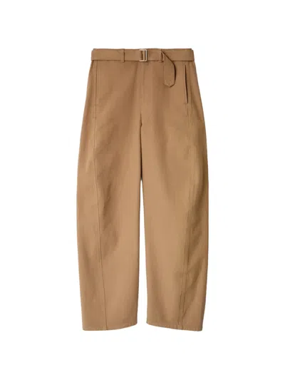 Lemaire Twisted Belted Pants In Dyed Heavy Broken Twill In Multi