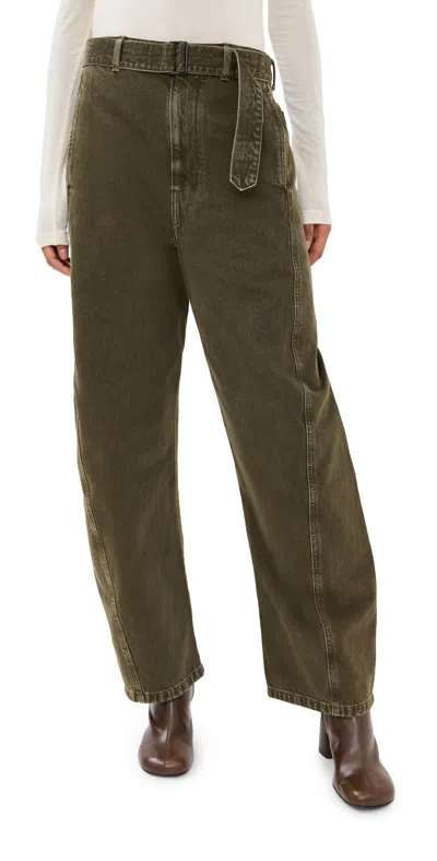Lemaire Twisted Belted Pants Moss Green