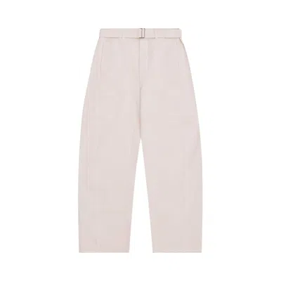 Pre-owned Lemaire Twisted Belted Pants 'snowy Off White' | Cream | Women's Size M