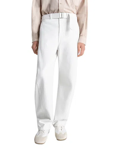 Lemaire Twisted Belted Pants In White