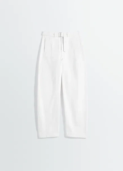 Lemaire Milk Twisted Belted Pants In Multi