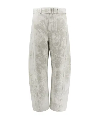 Lemaire Twisted Belted Pants In White