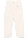 Lemaire Twisted Belted Trousers In Neutrals