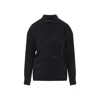 Lemaire Black Straight Collar Twisted Shirt In Black