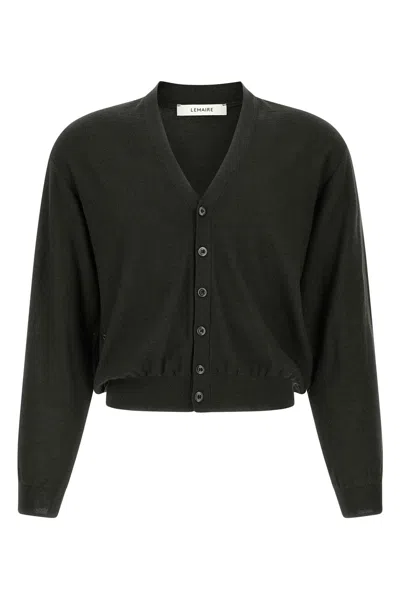Lemaire Twisted Cardigan In Black
