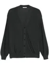 Lemaire Twisted Cardigan In Grey