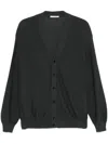 Lemaire Twisted Cardigan In Grey