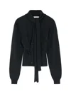 Lemaire Twisted Cardigan With Scar Anthracite In Blue