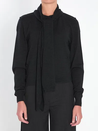 LEMAIRE LEMAIRE TWISTED CARDIGAN WITH SCARF