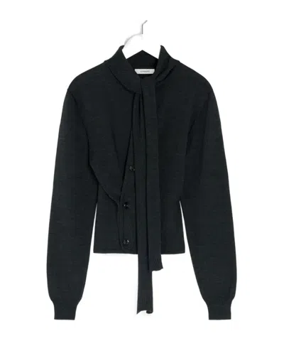 LEMAIRE TWISTED CARDIGAN WITH SCARF