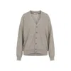 Lemaire Twisted Cardigan With V-neck And Button Fastening In Gray
