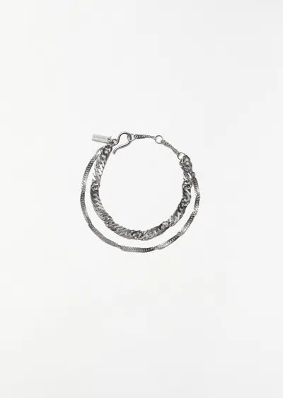Lemaire Twisted Chain Bracelet In Silver