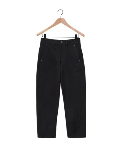 Lemaire Twisted Cropped Jeans In Black
