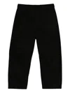 Lemaire Black Denim Wide-leg Jeans In Black