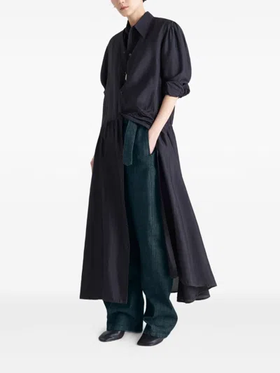 Lemaire Cotton Pants In Black