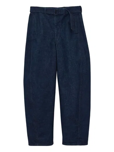 Lemaire Twisted Denim Cotton Jeans In Blue