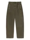 Lemaire Twisted Denim Cotton Jeans In Brown
