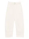Lemaire Twisted Denim Cotton Jeans In White