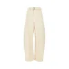 Lemaire Twisted Belted Denim Trousers In Neutral