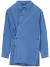 Lemaire Twisted Denim Shirt In Blue