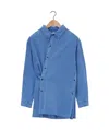 Lemaire Twisted Denim Shirt In Blue