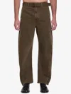 Lemaire Twisted Belted Pants In Brown