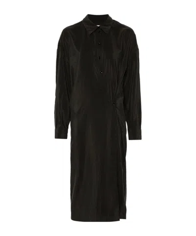 LEMAIRE LEMAIRE STRAIGHT COLLAR TWISTED DRESS