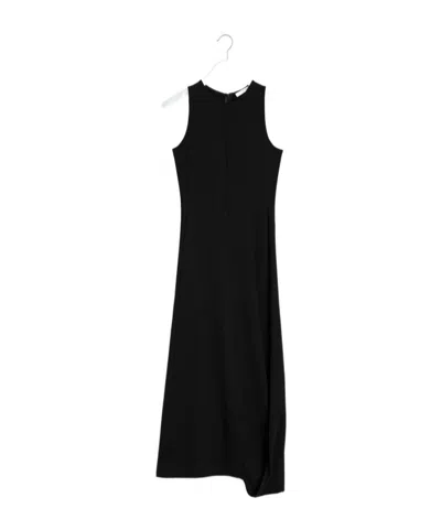 LEMAIRE LEMAIRE TWISTED-HEM SLEEVELESS MIDI DRESS