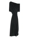 Lemaire Twisted Hem Dress In Black