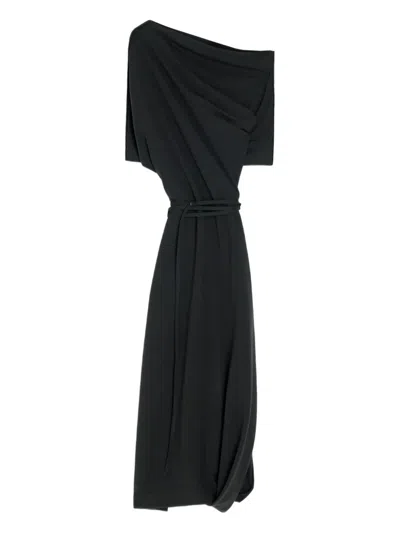 Lemaire Twisted Hem Dress In Black