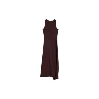 Lemaire Crepe Midi Dress In Burgundy