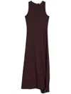 Lemaire Twisted Hem Dress In Dark Cherry
