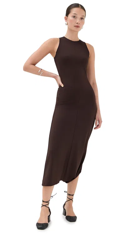 Lemaire Twisted Hem Dress Dark Cherry