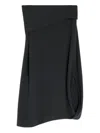 Lemaire Twisted-hem Skirt In Black