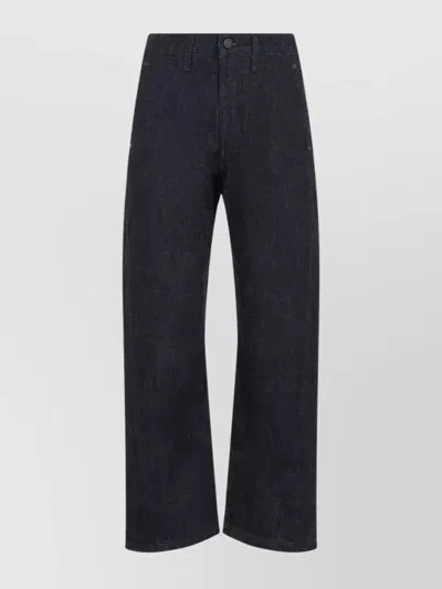 Lemaire Twisted High-rise Wide-leg Pants In Blue