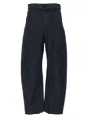 Lemaire Indigo High Waisted Curve Jeans In Blue